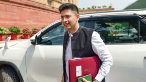 Raghav Chadha and Deepak Babaria in discussion for a potential Congress-AAP alliance ahead of Haryana Assembly elections.