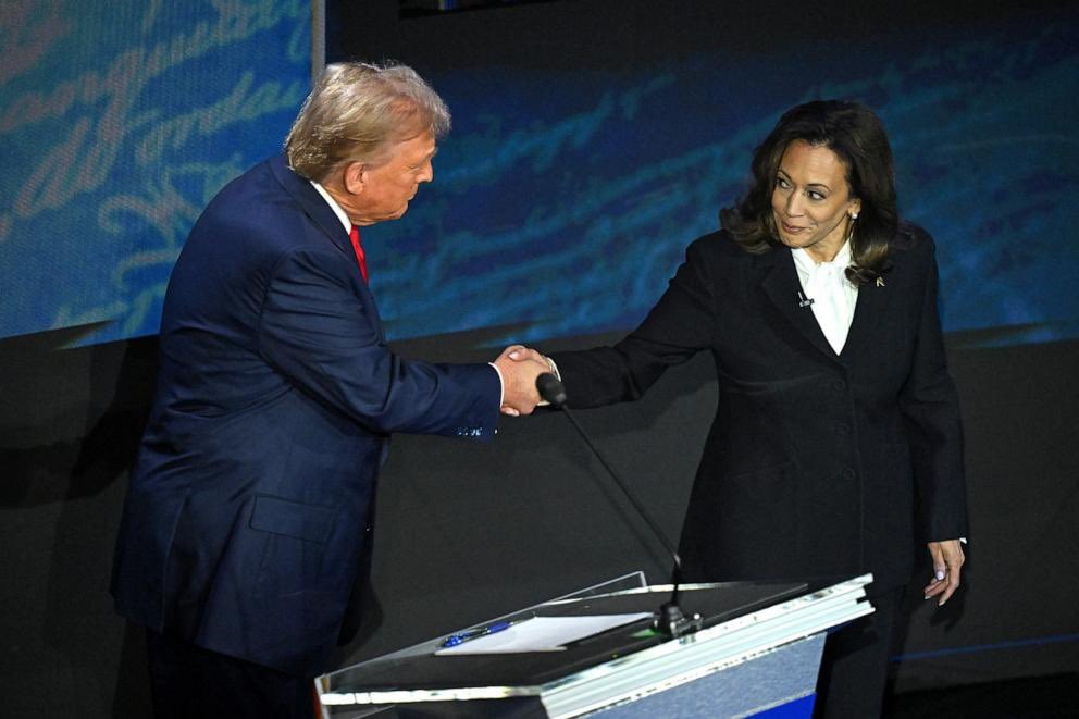 Kamala Harris and Donald Trump debate on abortion rights; Harris campaign ad focuses on debate highlights.