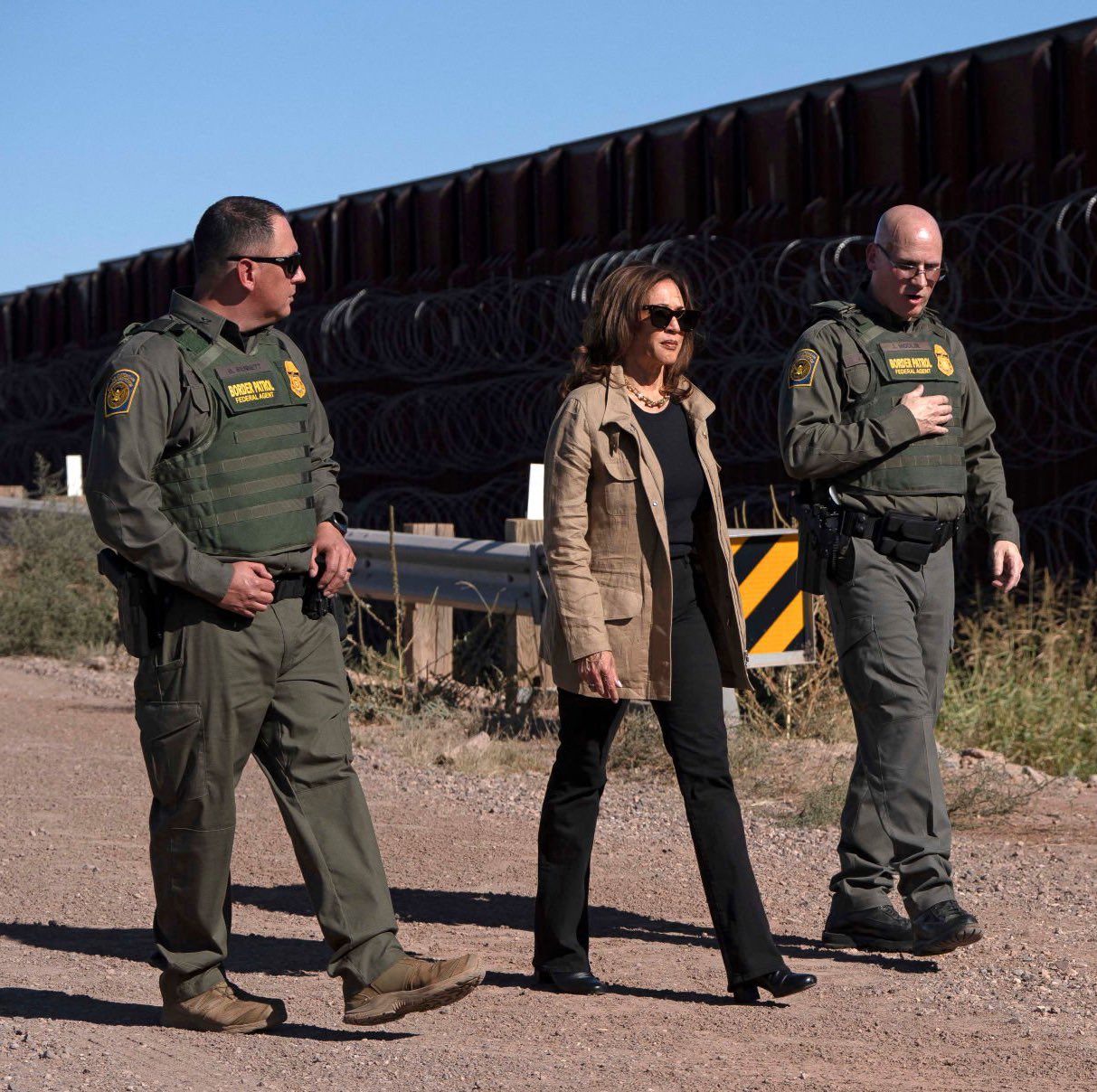 Kamala Harris visits the US-Mexico border to address immigration policies ahead of the 2024 election.