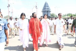 Pawan Kalyan at Tirumala Temple after Completing Prayaschit Deeksha